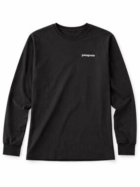 Patagonia Long Sleeve Tee Black P6 Logo Graphic Shirt XL Unisex size X-Large
